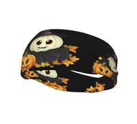 Banda deportiva decorativa para el sudor de WHJSSF Pumpkin Ghost in the Pumpkin Printing Moisture wicking elastic suitable for cycling yoga running