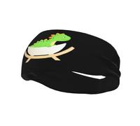 Banda deportiva decorativa para el sudor QQOUPP Little Dinosaur in the cradle Printed Moisture wicking elastic suitable for cycling yoga running