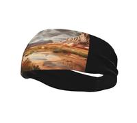 Banda deportiva decorativa para el sudor QQOUPP Utah Desert Wonders estampada elástica que absorbe la humedad, adecuada para ciclismo, yoga, correr