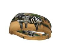 Banda deportiva decorativa para el sudor WHJSSF África, pastizales y cebra, elástica que absorbe la humedad, adecuada para ciclismo, yoga, correr