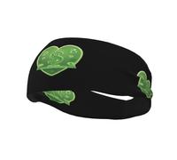 Banda deportiva decorativa para el sudor WHJSSF Green Money Love Picture que absorbe la humedad elástica adecuada para ciclismo, yoga, correr