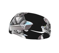 Banda deportiva decorativa para el sudor WHJSSF Koala tomando un baño. Impresión elástica que absorbe la humedad, adecuada para ciclismo, yoga, correr
