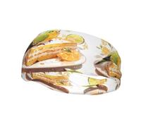 Banda deportiva decorativa para el sudor WHJSSF Little Sparrow on the cake Patrón elástico que absorbe la humedad adecuado para ciclismo, yoga, correr