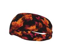 Banda deportiva decorativa para el sudor YYHWHJDE Autumn Maple is on fire Diademas con patrón para hombres y mujeres