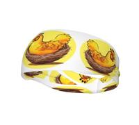 Banda deportiva decorativa para el sudor YYHWHJDE Bird's Nest con patrón de pollo dorado para hombres y mujeres