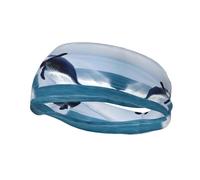 Banda deportiva decorativa para el sudor YYHWHJDE Whales at Sea Pattern Diademas para hombres y mujeres