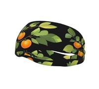 Banda deportiva decorativa WHJSSF geométrica de ramas de caqui con impresión elástica que absorbe la humedad, adecuada para ciclismo, yoga, correr