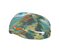 Banda deportiva decorativa WHJSSF la moda para el sudor con estampado de zorro pequeño, elástico que absorbe la humedad, adecuado para ciclismo, yoga, correr