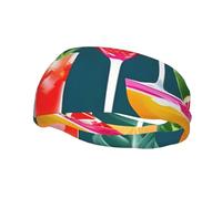 Banda deportiva elástica con estampado de cóctel tropical para hombres y mujeres, para correr, baloncesto, gimnasio, más banda para el sudor