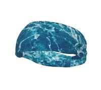 Banda deportiva elástica con estampado de océano tropical para hombres y mujeres, para correr, baloncesto, gimnasio, más banda para el sudor