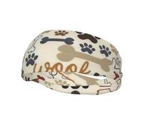 Banda deportiva ligera con estampado de huellas de perro para hombres y mujeres, elástica, para gimnasio, baloncesto, yoga