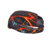 Banda deportiva para el sudor con patrón de lava después de la erupción para mujeres y hombres, adecuada para correr, yoga, fitness, fútbol