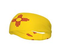 Banda deportiva para el sudor con patrón único de la bandera de Nuevo México, ligera, no tensa para correr y hacer ejercicio al aire libre