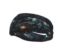 Banda deportiva para el sudor con patrón único de robot futuro, ligera, no tensa para correr y hacer ejercicio al aire libre