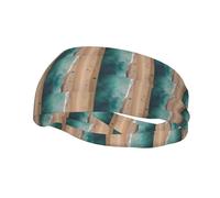 Banda deportiva para el sudor con vista aérea de la playa, absorbe el sudor, transpirable, unisex, adecuada para correr, fitness, baloncesto