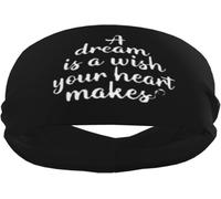 Banda Deportiva para el Sudor Un sueño es un Deseo Que tu corazón Cumple para Hombres y Mujeres, Ideal para Tenis, Baloncesto, Correr, Gimnasio y Hacer Ejercicio.