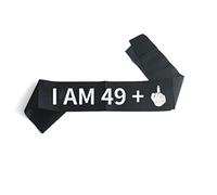 Banda divertida con texto en inglés "I AM 49+2.5 cm, divertida banda de 50 cumpleaños para mujeres y hombres, regalos divertidos de cumpleaños de cincuenta años, suministros de fiesta de 50 cumpleaños