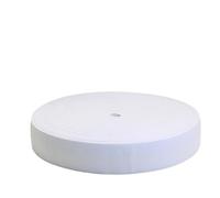 Banda elástica ancha de licra, plana, 15 mm a 60 ancho, color blanco y negro, for coser a máquina, material flexible for faldas cortas para Pantalones Ropa(White,1M,25mm)