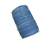 Banda elástica antideslizante, 0,4 pulgadas x 20 yardas, color de piel, banda elástica de silicona y poliéster, agarre de silicona for accesorios de ropa, pelucas(Jeans Blue)