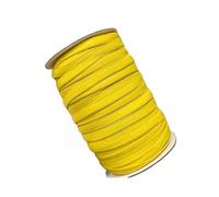 Banda elástica antideslizante, 0,4 pulgadas x 20 yardas, color de piel, banda elástica de silicona y poliéster, agarre de silicona for accesorios de ropa, pelucas(Yellow)