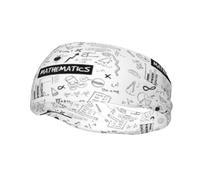 Banda elástica antideslizante para el cabello con estampado de matemáticas, para yoga, maquillaje