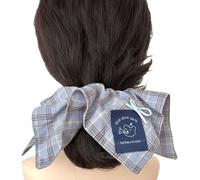 Banda elástica clásica a cuadros para el pelo para mujeres que buscan estilos de moda para el uso diario