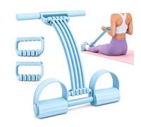 Banda Elástica con Pedal Ajustable de 8 Tubos, Tensor Fitness para Casa