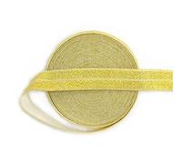 Banda Elastica Costura Cinta elástica plegable con purpurina FOE de 15 mm licra, ideal for el pelo, diadema, vestido, costura, 2, 5 y 10 yardas(Color1,10 Yard)