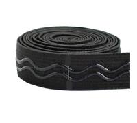 Banda Elástica de Costura Banda elástica de 10 metros, bandas goma silicona antideslizantes for sujetador, correa for el hombro, ropa deportiva, pulsera, accesorio costura DIY De Coser(Black2-20mm)