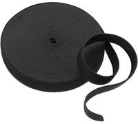 Banda elástica de licra blanca y negra 1/2 metro, cinta goma for cinturón, nailon for prendas vestir, pantalones, accesorios costura DIY, 15-60 mm(Black,1meter,Width 50mm)