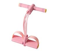 Banda elástica de Resistencia for Pedal Yoga con asa for Hacer Ejercicio, Bandas Fitness 4 Tubos for Tobillo para El Entrenamiento En Casa(Pink)