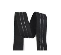 Banda elástica de silicona antideslizante de 20-55 mm para costura, decoración de ropa, cintas elásticas y accesorios de bricolaje.,Negro-A,25 mm - 10 metros