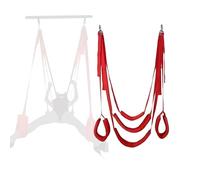 Banda elástica de yoga multiposición para moldear el cuerpo. Banda elástica de yoga ajustable roja que activa todos los grupos musculares del cuerpo. Mejora tu entrenamiento en casa. Banda elástica de