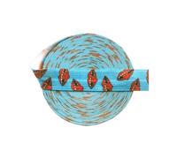 Banda elástica doblada con estampado Animal de leopardo de encaje de 5 metros y 15mm, adorno de costura para diadema de LICRA,C-13,15mm