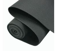 Banda elástica extra ancha negra/blanca de 1/2 m (7-40 cm) para coser bolsos de crochet, cinta elástica para cinturones, bandas de goma elásticas, color negro, 9 cm, 2 metros