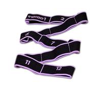 Banda Elastica Fitness con 12 Asas Negro Purpura 127x4cm Bandas Elasticas Musculacion para Ejercicio En Casa Yoga Pilates y Gimnasio Resistencia para Estiramientos Cinta Cerrada Elastica Ejercicios
