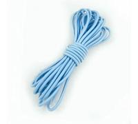 Banda elástica multicolor de 4,0 mm, 5/10/20 m, redonda, para cabello, para sombreros, con cordón, para ropa, con resorte, para coser al bies, azul claro, 4,0 mm, 20 metros (4 rollos)