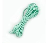 Banda elástica multicolor de 4,0 mm, 5/10/20 m, redonda, para cabello, para sombreros, con cordón, para ropa, con resorte, para coser al bies, color cian y azul, 4,0 mm, 20 metros (4 rollos)