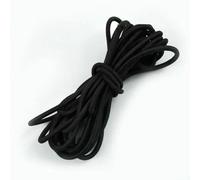 Banda elástica multicolor de 4,0 mm, redonda, para el cabello, para sombreros, con cordón, para ropa, con resorte, para coser al bies, color negro, 4,0 mm, 20 metros (4 rollos)