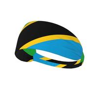 Banda elástica para el Pelo con la Bandera de Tanzania: Ideal para Correr y Hacer Yoga.