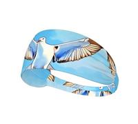 Banda elástica para el Sudor con Estampado de gaviotas en Vuelo, Ideal para Deportes al Aire Libre, Viajes, Yoga, Ciclismo y Fitness.