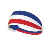 Banda elástica para el Sudor con Estampado de la Bandera de Cabo Verde, Ideal para Deportes al Aire Libre, Viajes, Yoga, Ciclismo y Fitness.