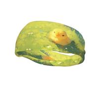 Banda elástica para el sudor deportiva con estampado de pollitos, adecuada para actividades al aire libre