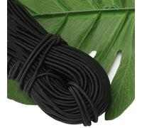 Banda elástica redonda blanca y negra, cordón elástico de 1 mm a 15 mm for costura DIY, accesorios de cuerda elástica, 1 unidad(Black 3mm,1M)