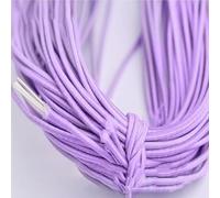 Banda elástica redonda colorida de 2mm, cuerda elástica redonda, banda de goma, línea elástica, accesorios de costura DIY, 5 metros-morado claro, 5m