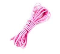 Banda elástica redonda de 4 mm (5/10 metros) para cabello, cordón elástico para sombreros y costura al bies.,Rosa,4 mm - 5 metros
