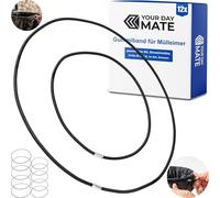 Banda elástica universal para cubos de basura, 12 piezas, talla M + XL, se adapta a insertos individuales de hasta 60 litros, compatible con cubos de basura WESCO