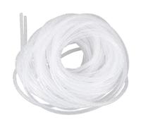 Banda enrolladora para cables en espiral, 6 mm x 10 m, color blanco, ideal para organizar y proteger cables de uso doméstico y profesional.
