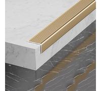 Banda for bordes de suelo, material de aleación de aluminio, banda de transición for huecos, banda for umbrales, adecuada for salones y oficinas, longitud 0,9 m.(Gold,30 * 20mm)