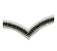 Banda frontal gris y negra con forma de V de Sparks N Blings TheOne